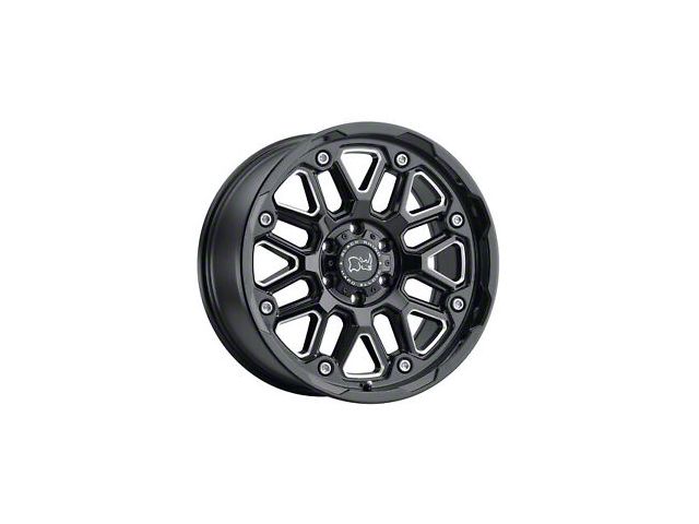 Black Rhino Hollister Gloss Black Milled 8-Lug Wheel; 18x9.5; -18mm Offset (07-10 Silverado 2500 HD)