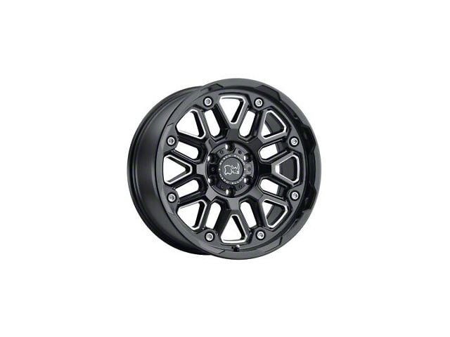 Black Rhino Hollister Gloss Black Milled 8-Lug Wheel; 18x9.5; -18mm Offset (07-10 Silverado 2500 HD)