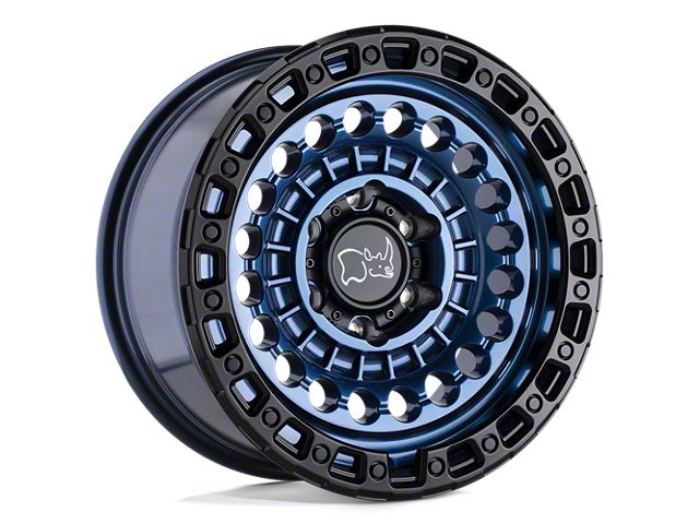 Black Rhino Sentinel Cobalt Blue with Black Ring 8-Lug Wheel; 20x9.5; 12mm Offset (07-10 Silverado 2500 HD)