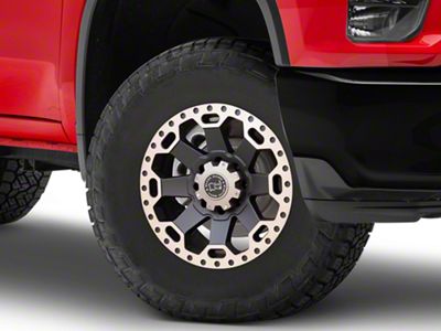 Black Rhino Warlord Matte Black with Machined Dark Tint 8-Lug Wheel; 17x9; -12mm Offset (20-25 Silverado 2500 HD)