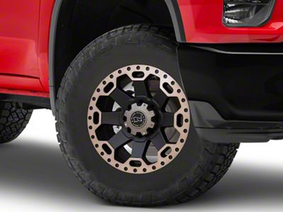 Black Rhino Warlord Matte Black with Machined Dark Tint 8-Lug Wheel; 18x9; 12mm Offset (20-25 Silverado 2500 HD)