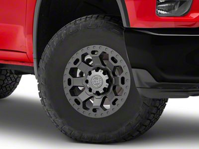 Black Rhino Warlord Matte Gunmetal 8-Lug Wheel; 17x9; -12mm Offset (20-25 Silverado 2500 HD)