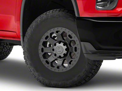 Black Rhino Warlord Matte Gunmetal 8-Lug Wheel; 17x9; 12mm Offset (20-24 Silverado 2500 HD)