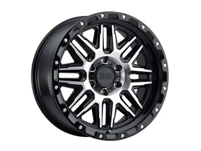 Black Rhino Alamo Gloss Black Machined with Stainless Bolts 8-Lug Wheel; 20x9; -18mm Offset (20-25 Silverado 3500 HD SRW)