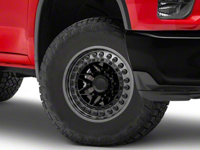 Black Rhino Alpha Matte Black with Gunmetal Lip 8-Lug Wheel; 18x9; 0mm Offset (20-25 Silverado 3500 HD SRW)