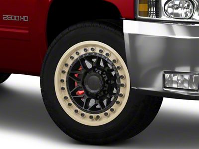 Black Rhino Alpha Matte Black with Sand Lip 8-Lug Wheel; 20x10; -18mm Offset (07-10 Silverado 3500 HD SRW)