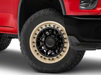 Black Rhino Alpha Matte Black with Sand Lip 8-Lug Wheel; 20x10; -18mm Offset (20-25 Silverado 3500 HD SRW)
