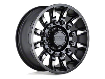 Black Rhino Mission Matte Black with Machined Tinted Spokes 8-Lug Wheel; 18x9; 6mm Offset (20-25 Silverado 3500 HD SRW)