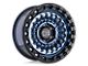 Black Rhino Sentinel Cobalt Blue with Black Ring 8-Lug Wheel; 20x9.5; 12mm Offset (07-10 Silverado 3500 HD SRW)