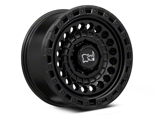 Black Rhino Sentinel Matte Black 8-Lug Wheel; 17x8.5; 0mm Offset (07-10 Silverado 3500 HD SRW)
