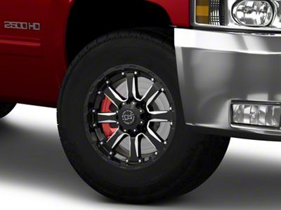 Black Rhino Sierra Gloss Black Milled 8-Lug Wheel; 17x9; -12mm Offset (07-10 Silverado 3500 HD SRW)