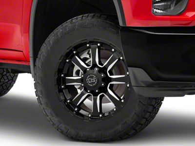 Black Rhino Sierra Gloss Black Milled 8-Lug Wheel; 20x11.5; -44mm Offset (20-24 Silverado 3500 HD SRW)