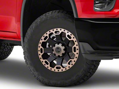 Black Rhino Warlord Matte Black with Machined Dark Tint 8-Lug Wheel; 17x9; 12mm Offset (20-25 Silverado 3500 HD SRW)