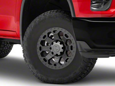 Black Rhino Warlord Matte Gunmetal 8-Lug Wheel; 17x9; 12mm Offset (20-25 Silverado 3500 HD SRW)