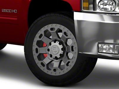 Black Rhino Warlord Matte Gunmetal 8-Lug Wheel; 20x9; 12mm Offset (07-10 Silverado 3500 HD SRW)