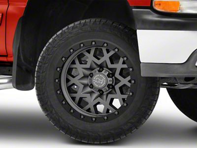 Black Rhino Sprocket Matte Gunmetal with Gloss Black Face 6-Lug Wheel; 20x9.5; -18mm Offset (99-06 Silverado 1500)