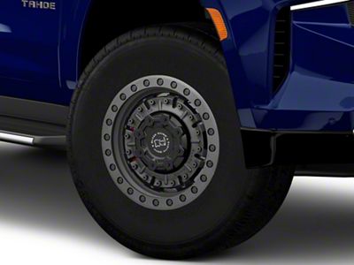 Black Rhino Abrams Textured Matte Gunmetal 6-Lug Wheel; 17x8.5; 0mm Offset (21-26 Tahoe)