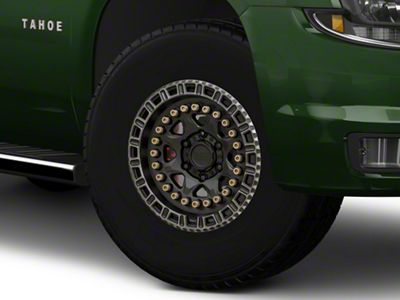 Black Rhino Carbine Matte Black with Machined Tinted Ring 6-Lug Wheel; 17x8.5; -18mm Offset (15-20 Tahoe)