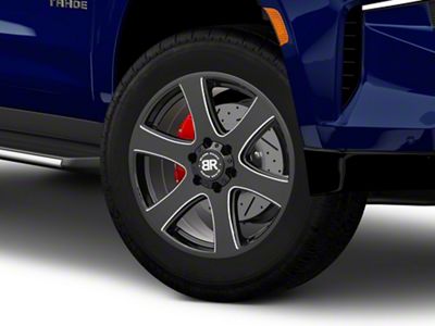 Black Rhino Haka Gloss Black Milled 6-Lug Wheel; 20x8.5; 45mm Offset (21-25 Tahoe)