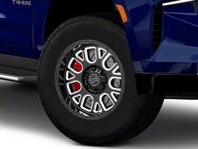 Black Rhino Pismo Gloss Black Milled 6-Lug Wheel; 18x9.5; -18mm Offset (21-25 Tahoe)