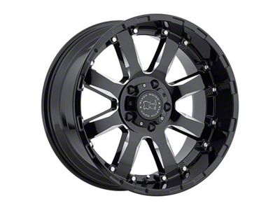 Black Rhino Sierra Gloss Black Milled 6-Lug Wheel; 20x11.5; -44mm Offset (21-25 Tahoe)