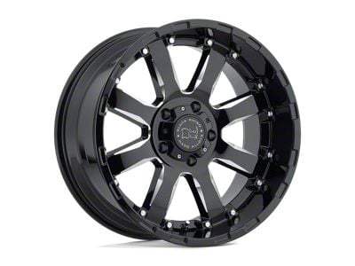 Black Rhino Sierra Gloss Black Milled 6-Lug Wheel; 22x10; -12mm Offset (21-25 Tahoe)