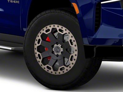Black Rhino Warlord Matte Black with Machined Dark Tint Lip 6-Lug Wheel; 18x9; -12mm Offset (21-25 Tahoe)