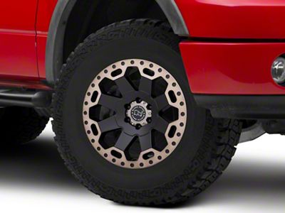 Black Rhino Warlord Matte Black with Machined Dark Tint Lip 6-Lug Wheel; 17x9; 12mm Offset (04-08 F-150)