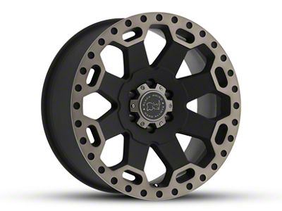 Black Rhino Warlord Matte Black with Machined Dark Tint Lip 5-Lug Wheel; 17x9; 0mm Offset (09-18 RAM 1500)