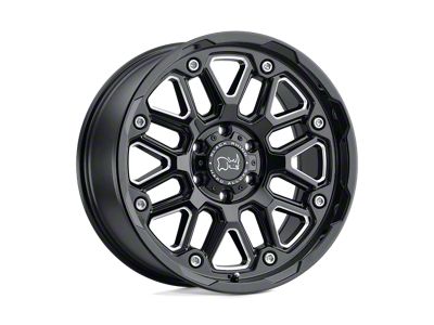 Black Rhino Hollister Gloss Black with Milled Spokes 6-Lug Wheel; 20x9.5; 12mm Offset (21-26 Yukon)
