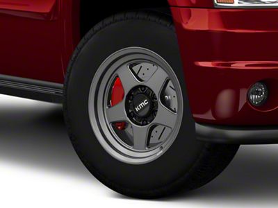 KMC Lobo Matte Anthracite 6-Lug Wheel; 17x9; -38mm Offset (07-14 Yukon)