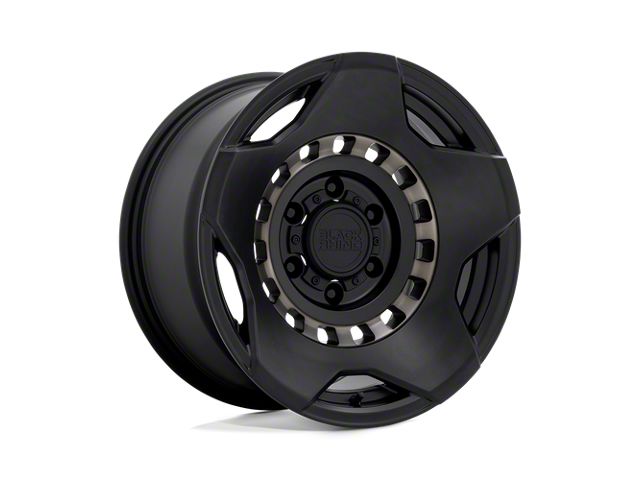 Black Rhino Muzzle Matte Black with Machined Tinted Ring 6-Lug Wheel; 17x9; -18mm Offset (21-24 Yukon)
