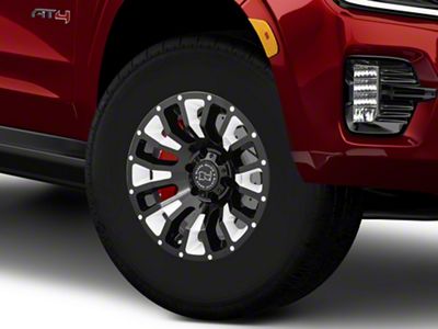 Black Rhino Pinatubo Gloss Black Milled 6-Lug Wheel; 17x9.5; -18mm Offset (21-25 Yukon)
