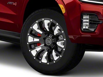 Black Rhino Pinatubo Gloss Black Milled 6-Lug Wheel; 20x12; -44mm Offset (21-25 Yukon)