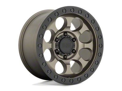 Black Rhino Riot Matte Bronze with Black Ring 6-Lug Wheel; 17x9; 12mm Offset (21-25 Yukon)