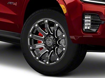 Black Rhino Selkirk Gloss Black Milled 6-Lug Wheel; 20x10; -12mm Offset (21-25 Yukon)