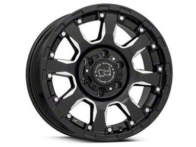 Black Rhino Sierra Gloss Black Milled 6-Lug Wheel; 17x9; 12mm Offset (21-25 Yukon)