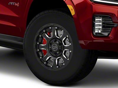 Black Rhino Sierra Gloss Black Milled 6-Lug Wheel; 18x9; -12mm Offset (21-26 Yukon)