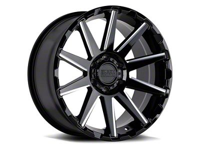 Black Rhino Typhoon Gloss Black Milled 6-Lug Wheel; 20x9.5; -18mm Offset (21-25 Yukon)