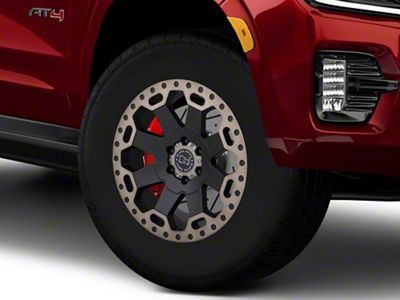 Black Rhino Warlord Matte Black with Machined Dark Tint Lip 6-Lug Wheel; 18x9; -12mm Offset (21-25 Yukon)