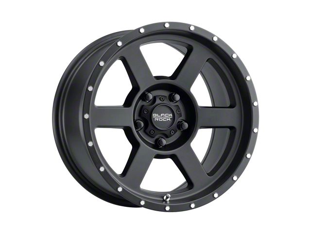 Black Rock Wheels Invasion Matte Black 6-Lug Wheel; 17x9; 12mm Offset (15-20 F-150)