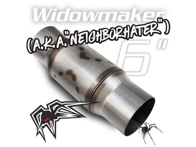 Grander Inlet 4 Inch Black Widow Exhaust Ranger Neighborhater Series Center/Center Muffler ...