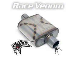 Black Widow Exhaust Race Venom Series Center/Center Muffler; 3.50-Inch Inlet/3.50-Inch Outlet (Universal; Some Adaptation May Be Required)