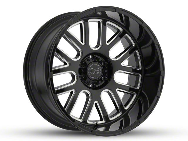 Black Rhino Pismo Gloss Black Milled 5-Lug Wheel; 20x9.5; 0mm Offset (09-18 RAM 1500)