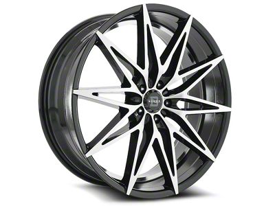 Blade Luxury BL-403 Lucid Gloss Black and Machined 6-Lug Wheel; 22x9.5; 25mm Offset (15-20 F-150)