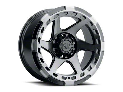 Blaque Diamond Wheels BD-O728 Gloss Black with Machine Face 6-Lug Wheel; 17x9; -12mm Offset (07-13 Silverado 1500)