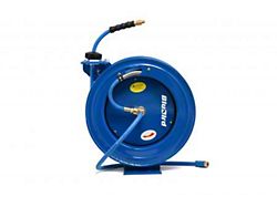 BluBird Rubber Air Hose Reel Heavy Duty Single Arm Assembly; 3/8-Inch x 75-Foot 