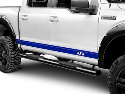 SEC10 Rocker Stripes with 4x4 Logo; Blue (97-24 F-150)