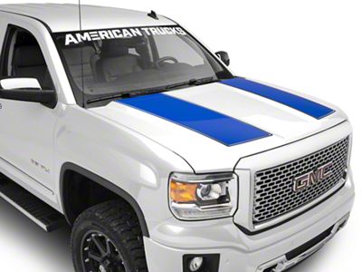 SEC10 Hood Decal; Blue (14-18 Sierra 1500)