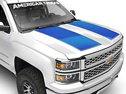 SEC10 Hood Decal; Blue (14-15 Silverado 1500)